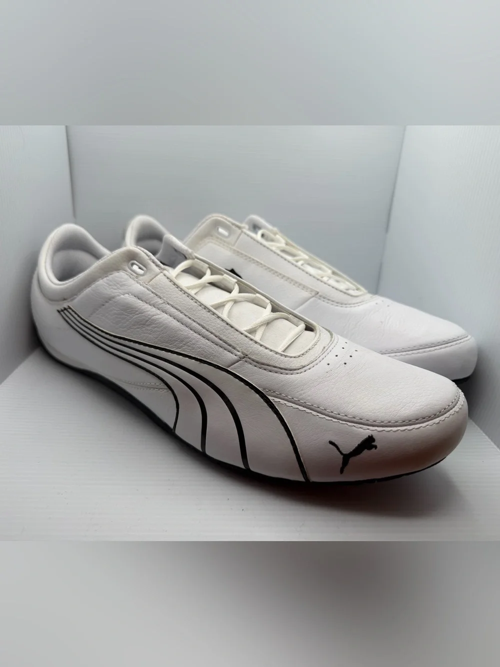 Puma ecoOrthoLite Men’s White Leather Lace-Up Sneakers